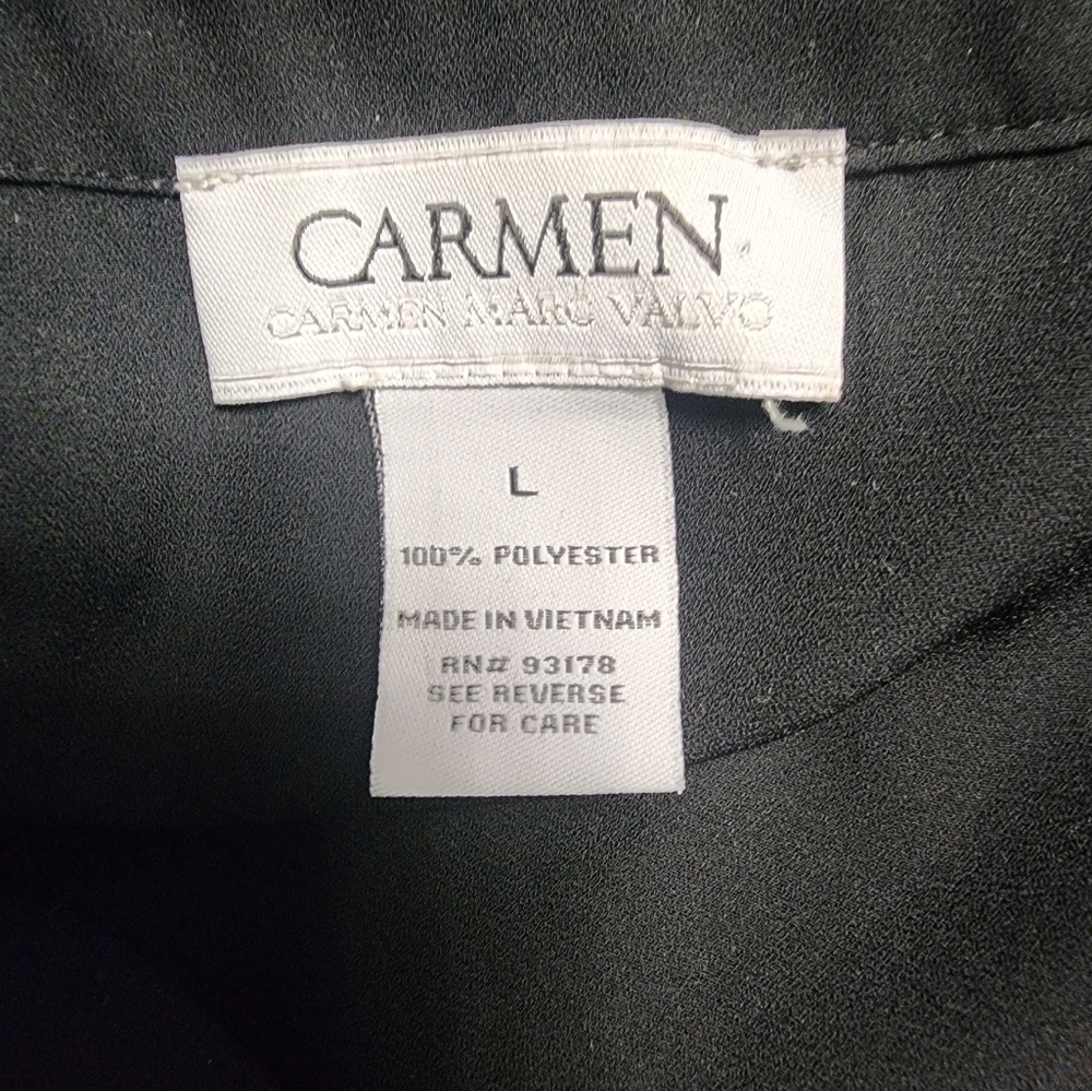 **SOLD**Carmen Marc Valvo black studded top (L) - Picture 5 of 12